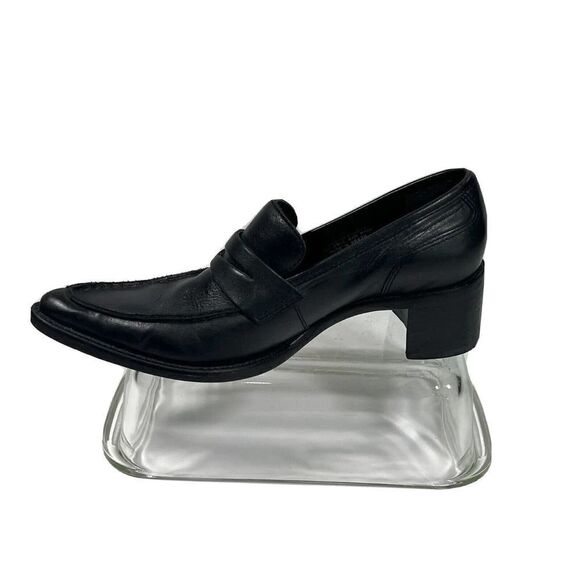 Steve Madden Womens Black Penny Loafer Shoes Block Heel Pointed Toe Size 6 - Picture 11 of 11